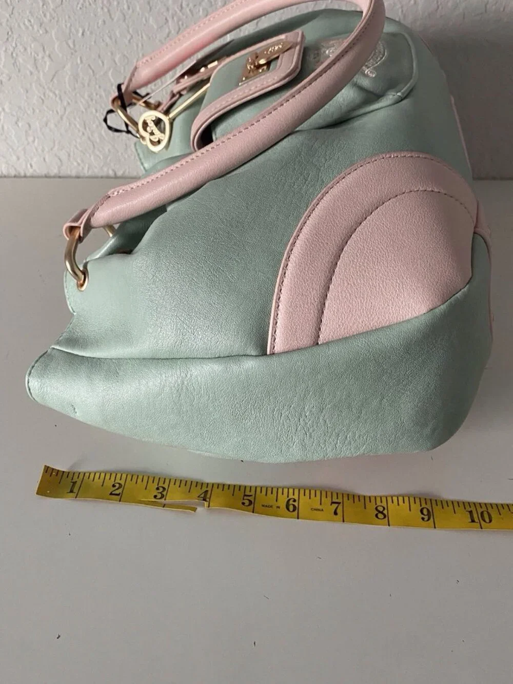 Juicy Couture Royal To Juicy Satchel Bag In Frosty Green Pink W/Charm VIRAL‎ NEW